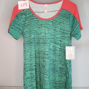 LulaRoe - Classic T - XS - Teal / Orange/ UNICORNS